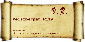 Veiszberger Rita névjegykártya